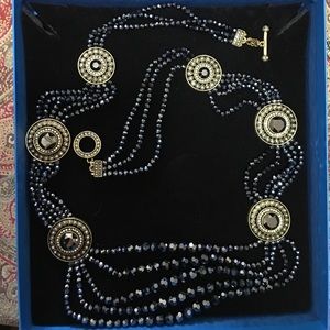 Heidi Daus crystal statement necklace set